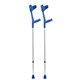 Krückenpaar Aluminium, höhenverstellbar 76-96cm Blau