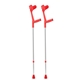 Krückenpaar Aluminium, höhenverstellbar 76-96cm Rot