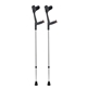 Krückenpaar Aluminium, höhenverstellbar 76-96cm Schwarz