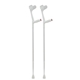 Krückenpaar Aluminium, höhenverstellbar 76-96cm Silber