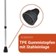 Krückenkapsel TPE mit Stahleinlage, silber