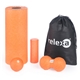 relexa Faszien-Starter-Set, orange / schwarz - orange, 4tlg. Ganzkörper-Massageset