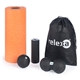 relexa Faszien-Starter-Set, orange / schwarz - schwarz, 4tlg. Ganzkörper-Massageset