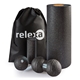 relexa Faszien-Starter-Set, schwarz / orange - schwarz, 4tlg. Ganzkörper-Massageset