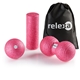 relexa Faszien Set MINI, 3-teiliges Massage-Set, pink